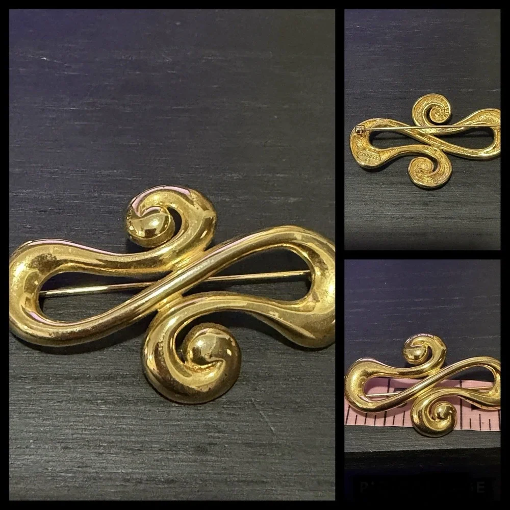 Vintage Signed Brooch Lot Vendome Monet Trifari Carolee Napier Crown Lot Of 6